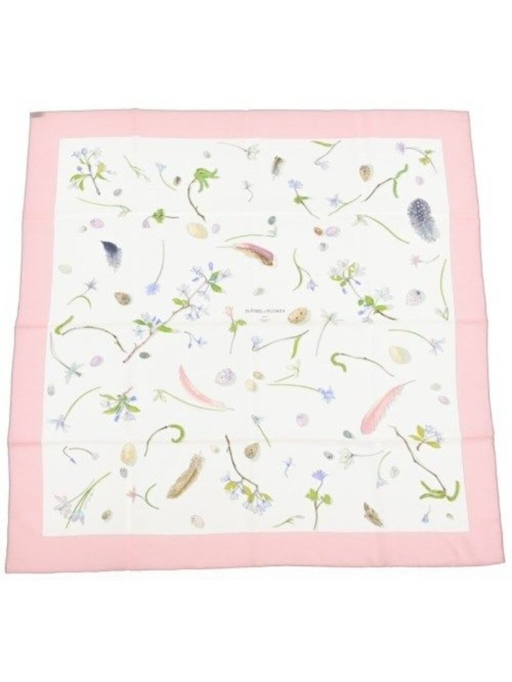 Hermes Bandana Scarf White